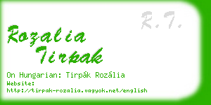 rozalia tirpak business card