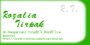 rozalia tirpak business card